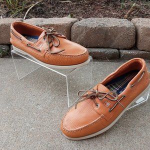 Men's Sperry Top Sider Orange Leather Boat Shoes